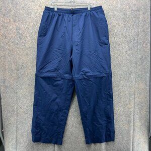 Zero Restrictions Pants Men Large Blue Polyester 2 in 1 Hiking Stretch Vtg